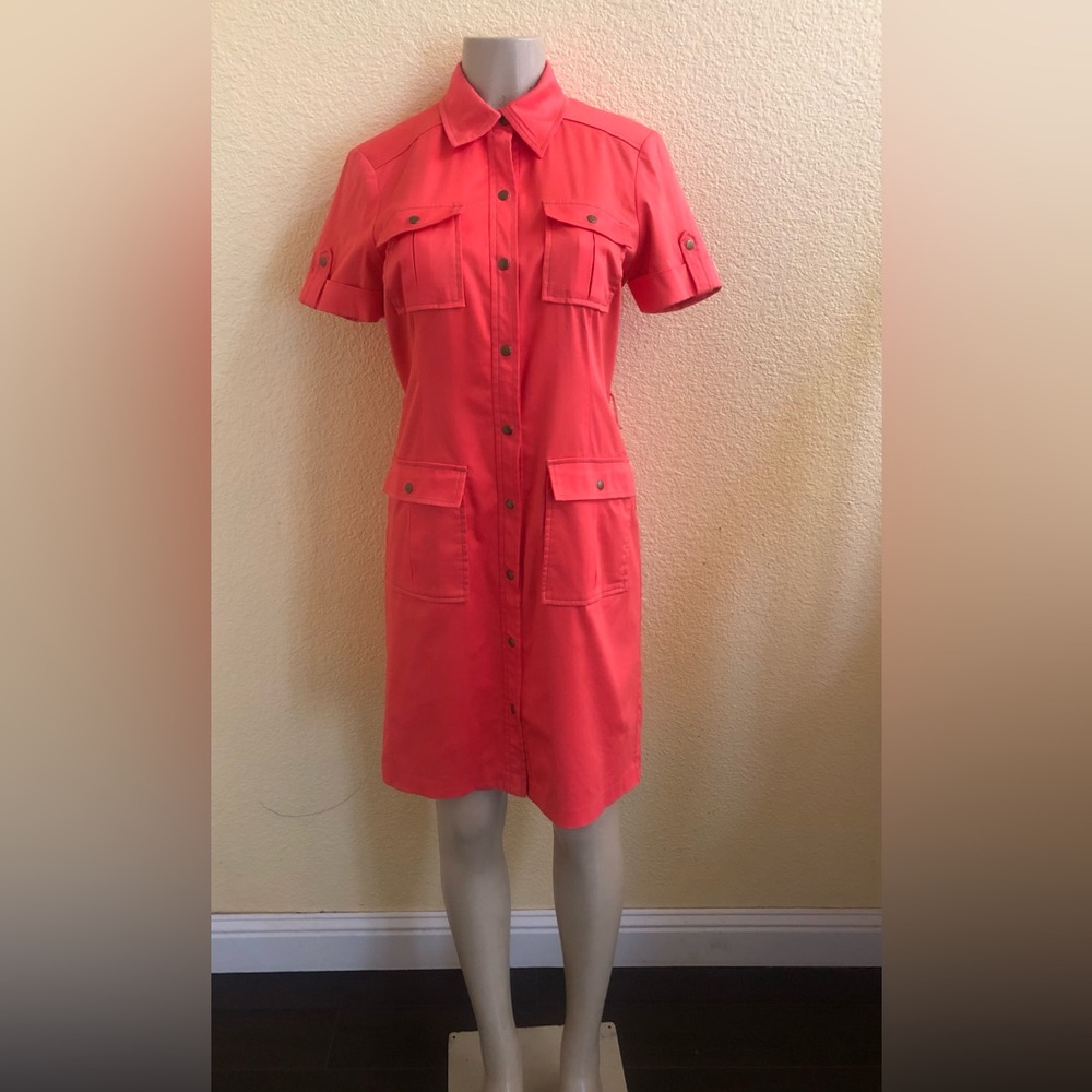 Chico’s button down front pockets shirt dress size 0.5/6